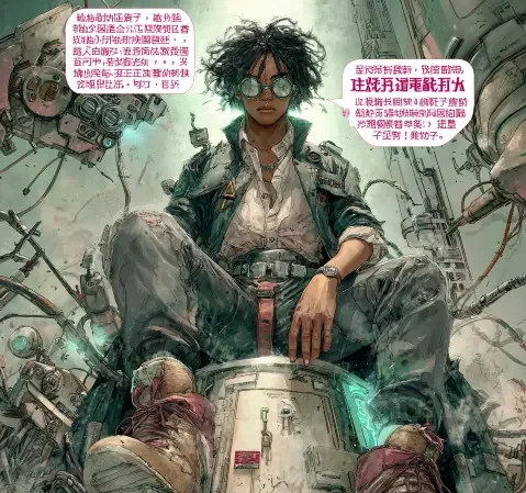 悬疑题材漫画作品封面，雨夜街灯下的身影